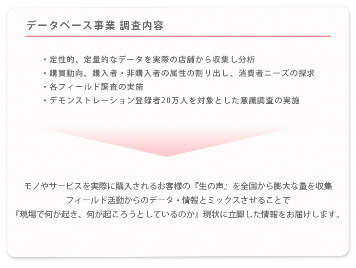 データベース事業　調査内容